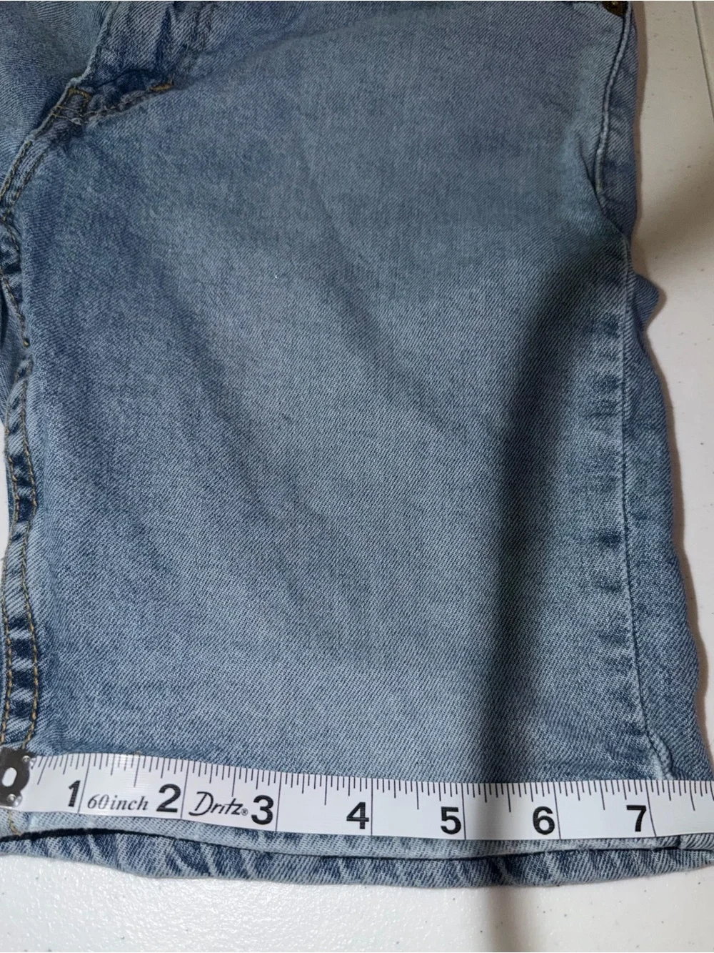 Levi's Light Blue Distressed Denim Shorts